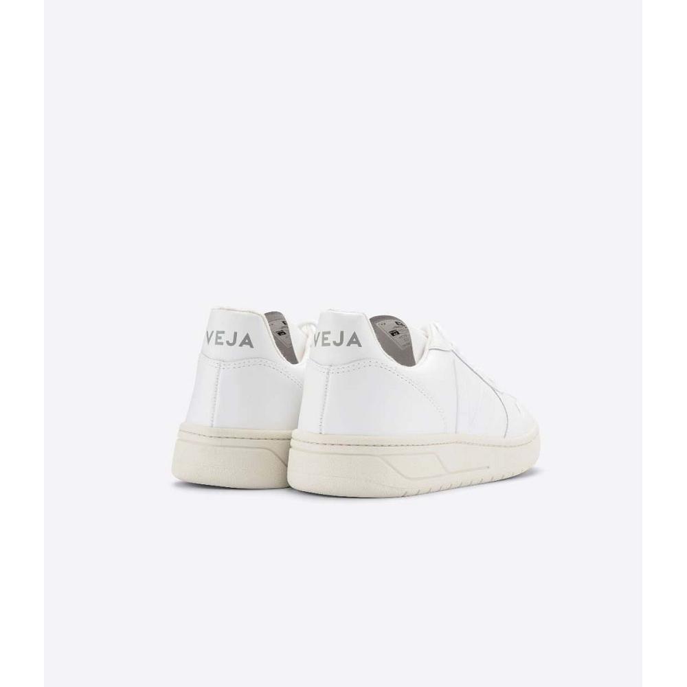 Men's Veja V-10 LEATHER Sneakers White | ZA 339SGL